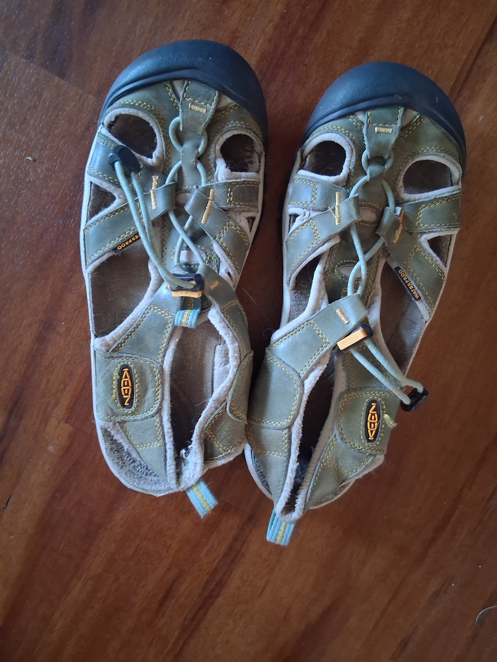 KEEN KOlive Green And Blue Closed-Toe Sandals